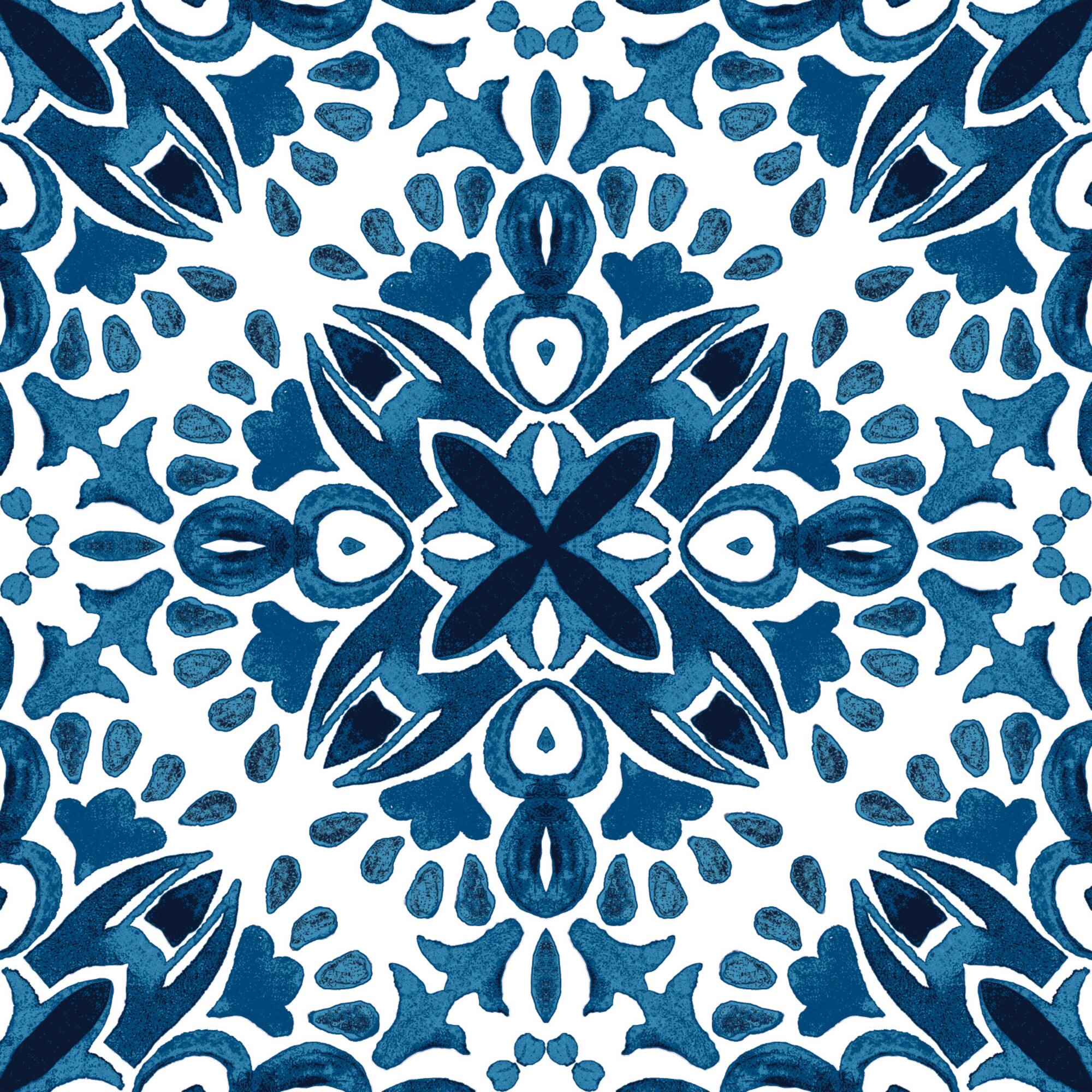 RoomMates Amalfi Blue Peel & Stick Floor Tile